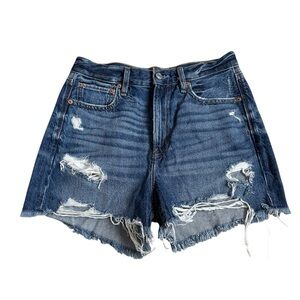 American Eagle 4 High Rise Distressed Cut Off Denim Jean Shorts